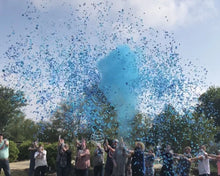 100pc Biodegradable Co2 Disposable Manuel Multi Shooter 30cm Handheld Tube Popper Confetti Powder Cannon For Gender Reveal Baby Shower