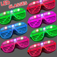 Gafas con luz Led, 5 colores que brillan en la oscuridad, suministros para fiestas, recuerdo de neón, gafas de sol con obturador de Navidad para cumpleaños y adultos para niños