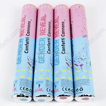 100pcs Boy Girl Confetti Holi Gender Reveal Party Supplies Neon Powder Confetti Sticks Cannons