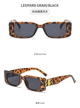 Unisex Women Luxury Brand Designer Fashion Small Square Frame 2024 Retro Champagne Ladies Personality B Letter Sunglasses
