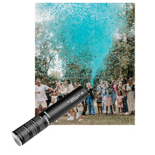 100pcs Baby Shower Gender Reveal Confetti Powder Cannon Gender Reveal Party Supplies Popper- Smoke Powder & Confetti Sticks Cannons