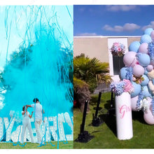 biodegradable gender reveal confetti cannon paper eco friendly color smoke streamer baby shower party shooting machine boy or girl pink blue