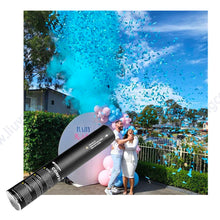 100pc ECO-friendly Gender Reveal Confetti Cannon with Biodegradable Confetti and Powder for Baby Shower Party Supplies