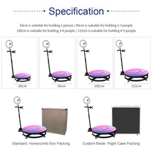 360 Photobooth Machine Automatic Slow Motion Rotating Portable Selfie Platform Spin Degree Photo Booth Stand