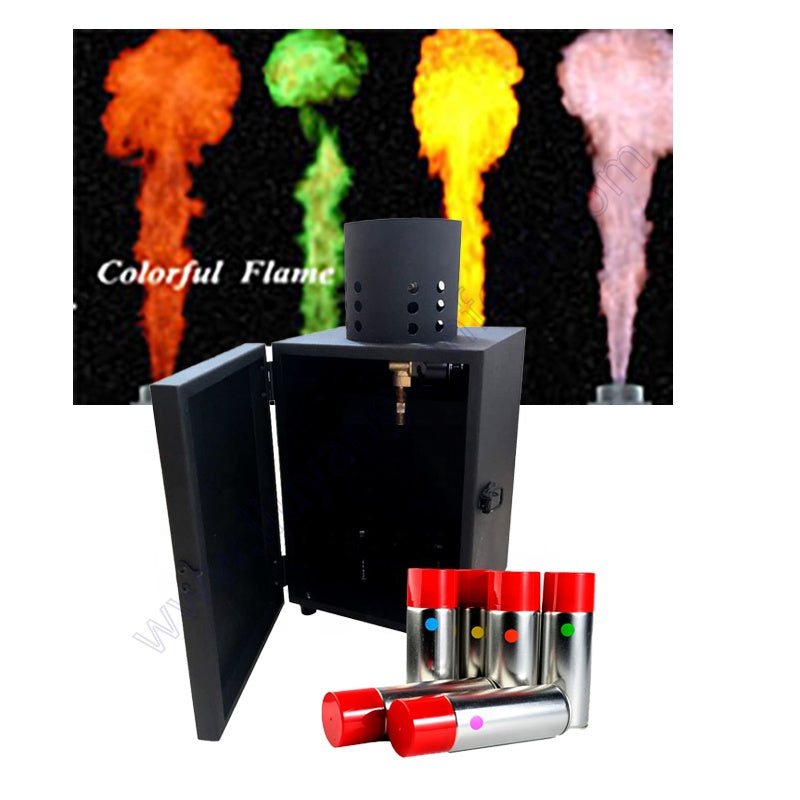 Multicolor Oil Fire Thrower Machine, DMX512 Control, CE Certified, for Celebration, Stage Flame Projector, Event Lighting Equipment, Performance Flame Effect, Party Decoration Product
