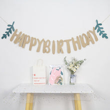 Kraft Paper Banner Baby Shower Happy Birthday Decoration Letter Fish Tail Bunting Garland Birthday Party Supplies