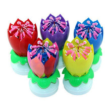 200pcs Music Birthday Cake Candles Fashion Lotus Flower Festival Decorative Candle Lights  Party DIY Cake Decoration Kids Candles
