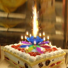 200pcs Music Birthday Cake Candles Fashion Lotus Flower Festival Decorative Candle Lights  Party DIY Cake Decoration Kids Candles