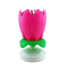 200pcs Music Birthday Cake Candles Fashion Lotus Flower Festival Decorative Candle Lights  Party DIY Cake Decoration Kids Candles