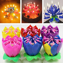 200pcs Music Birthday Cake Candles Fashion Lotus Flower Festival Decorative Candle Lights  Party DIY Cake Decoration Kids Candles