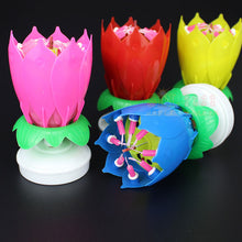 200pcs Music Birthday Cake Candles Fashion Lotus Flower Festival Decorative Candle Lights  Party DIY Cake Decoration Kids Candles