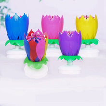 200pcs Music Birthday Cake Candles Fashion Lotus Flower Festival Decorative Candle Lights  Party DIY Cake Decoration Kids Candles