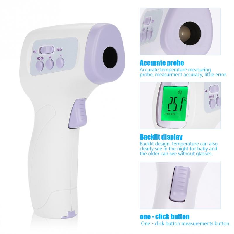 Digital LCD Non-contact IR Infrared Thermometer Forehead Body