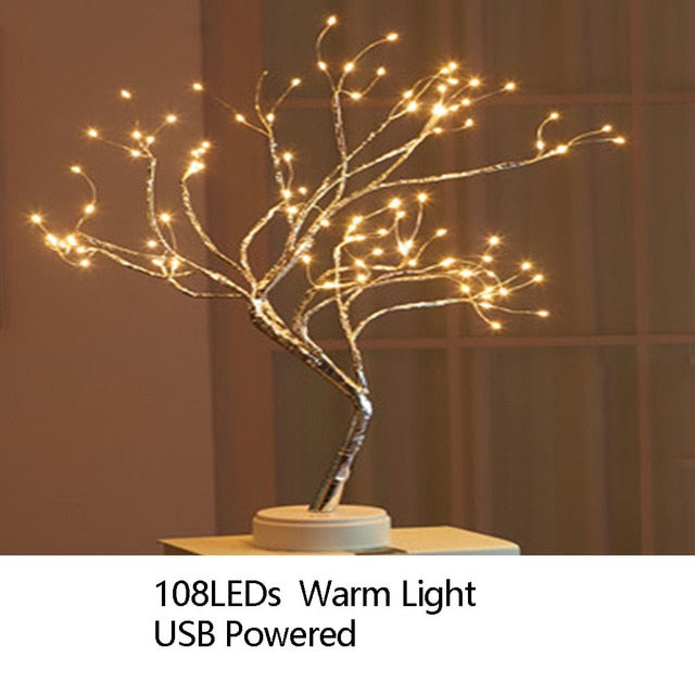 Night Light Home Decoration Bonsai Style Party Cherry Tree Shape LED L