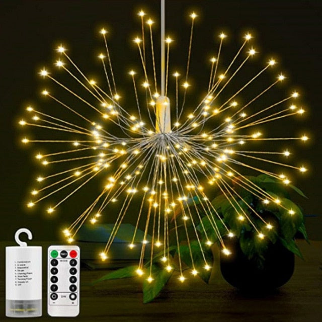 Christmas tree lights exploding star 120LED remote control