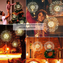 180 LED String Lights Starburst Design, 8 Modes, Copper Silver Wire Fairy Lamp Decor with Remote Control