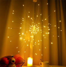 180 LED String Lights Starburst Design, 8 Modes, Copper Silver Wire Fairy Lamp Decor with Remote Control