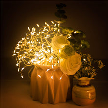 180 LED String Lights Starburst Design, 8 Modes, Copper Silver Wire Fairy Lamp Decor with Remote Control