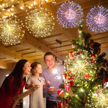 180 LED String Lights Starburst Design, 8 Modes, Copper Silver Wire Fairy Lamp Decor with Remote Control
