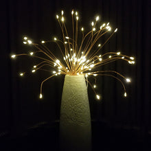 180 LED String Lights Starburst Design, 8 Modes, Copper Silver Wire Fairy Lamp Decor with Remote Control