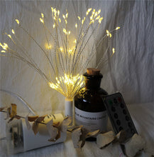 180 LED String Lights Starburst Design, 8 Modes, Copper Silver Wire Fairy Lamp Decor with Remote Control
