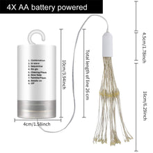 180 LED String Lights Starburst Design, 8 Modes, Copper Silver Wire Fairy Lamp Decor with Remote Control