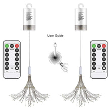 180 LED String Lights Starburst Design, 8 Modes, Copper Silver Wire Fairy Lamp Decor with Remote Control