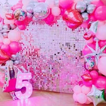 Iridescent Glitter Shimmer Sequin Panel Wall Wedding Holiday Celebrate Decoration Backdrop Adverting Sign Shop Background Glam
