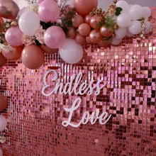 Iridescent Blue Shimmer Sequin Wall Decorative Panel Square Wind Activate Sparkle Wedding Event Festival Backdrop Decoration Bar