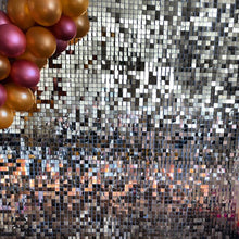 Iridescent Blue Shimmer Sequin Wall Decorative Panel Square Wind Activate Sparkle Wedding Event Festival Backdrop Decoration Bar