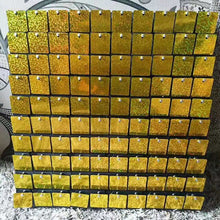 Iridescent Blue Shimmer Sequin Wall Decorative Panel Square Wind Activate Sparkle Wedding Event Festival Backdrop Decoration Bar