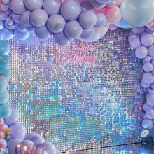 Iridescent Rainbow Shimmer Sequin Wall Panel Wedding Backdrop Party Background Photo Booth Glam Birthday Supplier Clear Grid SFX