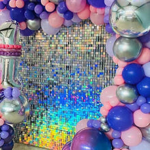 Iridescent Rainbow Shimmer Sequin Wall Panel Wedding Backdrop Party Background Photo Booth Glam Birthday Supplier Clear Grid SFX