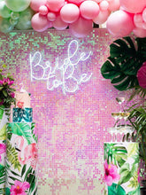 Iridescent Rainbow Shimmer Sequin Wall Panel Wedding Backdrop Party Background Photo Booth Glam Birthday Supplier Clear Grid SFX