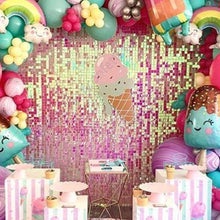 Iridescent Rainbow Shimmer Sequin Wall Panel Wedding Backdrop Party Background Photo Booth Glam Birthday Supplier Clear Grid SFX