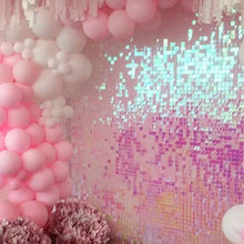Iridescent Rainbow Shimmer Sequin Wall Panel Wedding Backdrop Party Background Photo Booth Glam Birthday Supplier Clear Grid SFX