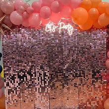 Iridescent Rainbow Shimmer Sequin Wall Panel Wedding Backdrop Party Background Photo Booth Glam Birthday Supplier Clear Grid SFX