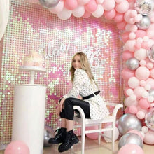 6450pcs Shimmer Sequin for Sequin Panel  Wall Decoration Decorative Wedding 3d Backdrop Shimer Square Round Party Photo Shiny