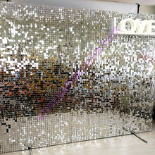 2500pc Shimmer Sequin Party Backdrop Curtain Metallic Foil Fringe Birthday Wedding Wall Decoration Photo Zone Booth Glitter Gold