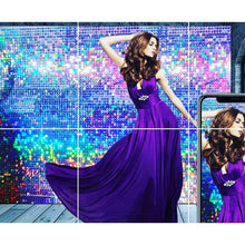 2500pc Shimmer Sequin Party Backdrop Curtain Metallic Foil Fringe Birthday Wedding Wall Decoration Photo Zone Booth Glitter Gold