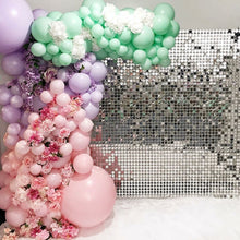 2500pc Shimmer Sequin Party Backdrop Curtain Metallic Foil Fringe Birthday Wedding Wall Decoration Photo Zone Booth Glitter Gold