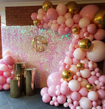 2500pc Shimmer Sequin Party Backdrop Curtain Metallic Foil Fringe Birthday Wedding Wall Decoration Photo Zone Booth Glitter Gold
