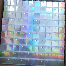 Shimmer Sequin Wall Panel Backdrop Blue Pink Onion Pick Event Party Birthday Show Square Gliter Decorative Decoration Irisdecent