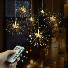 Festival Hanging Starburst String Lights 100-200 Leds DIY  Copper Fairy Garland christmas lights outdoor Twinkle Light