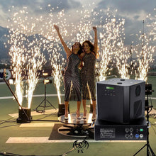 Hochzeit Ehe Paar Eintrag Dual Kopf Rotation Feuerwerk Kalte Flamme Sparkuler Spin Maschine Tanzen Funken Maschine