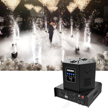 Hochzeit Ehe Paar Eintrag Dual Kopf Rotation Feuerwerk Kalte Flamme Sparkuler Spin Maschine Tanzen Funken Maschine