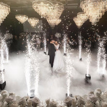 Hochzeit Ehe Paar Eintrag Dual Kopf Rotation Feuerwerk Kalte Flamme Sparkuler Spin Maschine Tanzen Funken Maschine