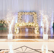 Hochzeit Ehe Paar Eintrag Dual Kopf Rotation Feuerwerk Kalte Flamme Sparkuler Spin Maschine Tanzen Funken Maschine