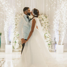 Hochzeit Ehe Paar Eintrag Dual Kopf Rotation Feuerwerk Kalte Flamme Sparkuler Spin Maschine Tanzen Funken Maschine