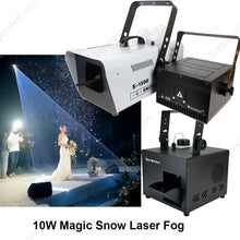 Wedding Marriage Bride 1500W Snow Machine&10W RGB Animation Laser Show Light&Haze Machine Combination Diamond Art Rain Effect DJ